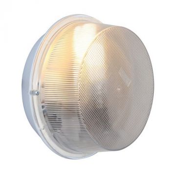 Eurolux B177 Round Bulkhead Aluminium/Polycarbonate White