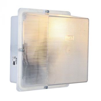 Eurolux B179 Square Bulkhead Aluminum/Polycarboate White