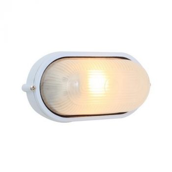 Eurolux B59W Small Oval Bulkhead Without Grid White