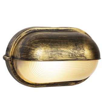 Eurolux B9BG Oval Large Eyelid Bulkhead (B52Bg) Black Gold