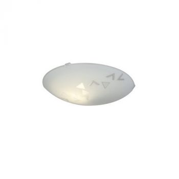 Eurolux C194 Mars Ceiling Light Triangles Frost Glass White