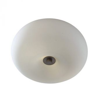 Eurolux C247 Optica Ceiling Light Opal Glass Satin Chrome 280mm Satin Chrome