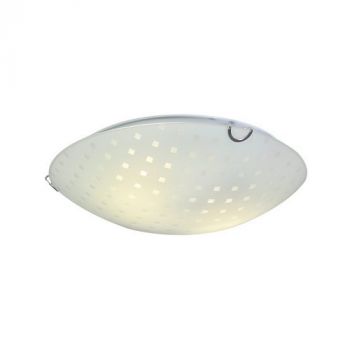 Eurolux C397 Ceiling Light Square Dot Pattern - Excl 2 x E27 40w GLS White