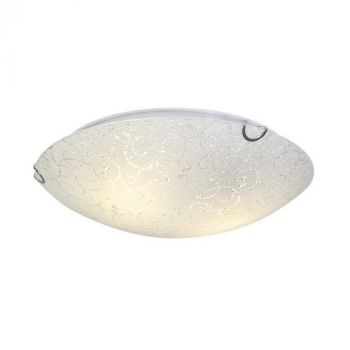 Eurolux C400 Ceiling Light Floral Pattern with Droplet Texture Excl 2 x E27 40W GLS White