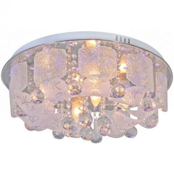 Eurolux C415 Ema Ceiling Light Glass (LED And E27) Chrome