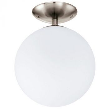 Eurolux C421 Rondo Ceiling Light Satin Chrome/Opal