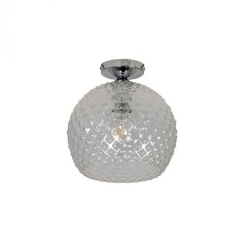 Eurolux C575 Porto Ceiling Light Chrome With Clear Glass Chrome