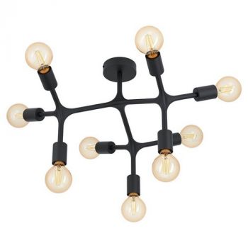 Eurolux C686 Bocadella 1 Ceiling Light 9lt Black