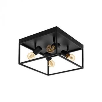 Eurolux C691 Silentina 4 Light Ceiling Light 360mm Black