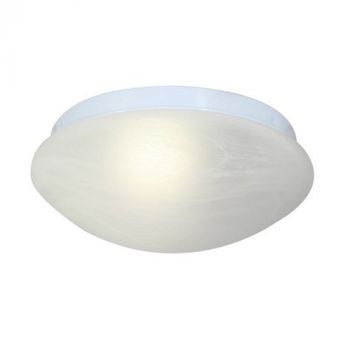 Eurolux C8A Bathroom Round Alabaster Ceiling Light (230mm) Excl 1 x E27 60w GLS White