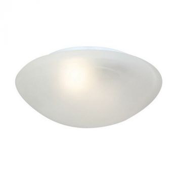 Eurolux C9A Bathroom Round Alabaster Ceiling Light (280mm) Excl 2 x E27 40w GLS White