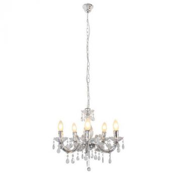 Eurolux CH245C Odile Chandelier 5LT Acrylic Clear Acrylic