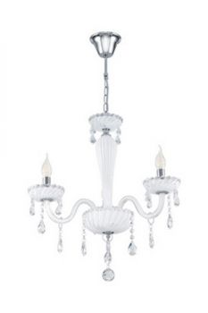Eurolux CH271 Carpento 3LT Chandelier White Chrome