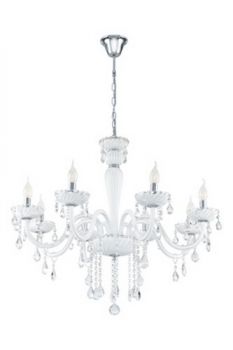 Eurolux CH273 Carpento Chandelier 8LT White Chrome
