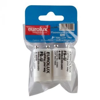 Eurolux CO206 Fs-U 4-80W Fluorescent Starter 2 Piece Pack White