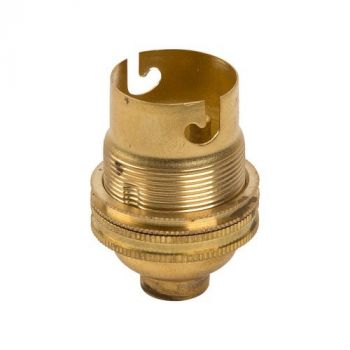 Eurolux CO44BR B22 Brass 10mm Back Entry Lamp Holder 10mm Back Entry Brass