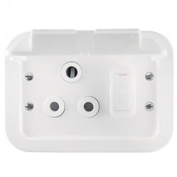 Eurolux CT1460WP Crabtree Classic Industrial Weatherproof Single Socket White 16A