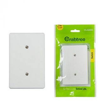 Eurolux CT18005/101 Crabtree Classic Blank Cover Plate & Yoke 50x100mm Bag
