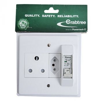 Eurolux CT18007/101 Crabtree Classic Circuit Breaker 16A 1x164-1 + 1x164-2 Socket Bag