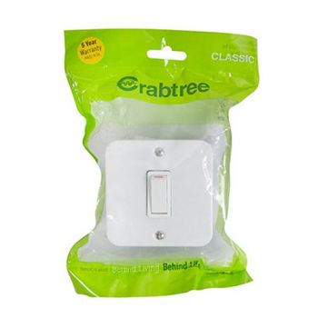 Eurolux CT18080/101P Crabtree Classic Industrial 1 Lever 1 Way Surface Switch Box 75x75mm