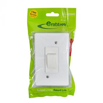 Eurolux CT18110/101P Crabtree Classic Isolator 30A Vertical Cover Plate 50x100mm Bag
