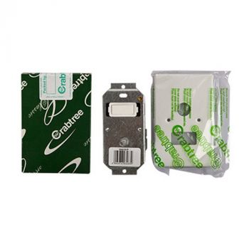 Eurolux CT1944/101P Crabtree Classic 1 Lever Dimmer Switch + Cover 600w White 50x100mm