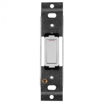 Eurolux CT2471P Crabtree Classic 1 Lever 1 Way 20A Switch & Yoke White 50x100mm