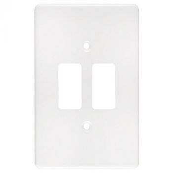 Eurolux CT6542/101P Crabtree Classic 2 Lever Cover Plate Steel 50x100mm