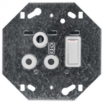 Eurolux CT6861P Crabtree Classic Monoblock Switch Socket 16A Single on Yoke White