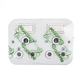 Eurolux CT7392/001P Crabtree Industrial 16A Duo Socket White 119x83mm