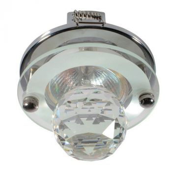 Eurolux D104CHC Round Pressed Downlight With Steel Crystal Ball Chrome
