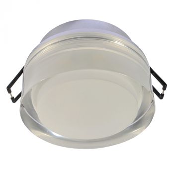 Eurolux D105AA Round Bathroom Downlight With Arcylic shade Including 6X1W Ww LEDs And Driver Brushed Aluminium