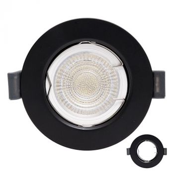 Eurolux D164B DownLight Polycarbonate 81X40mm Matt Black No Lampholder