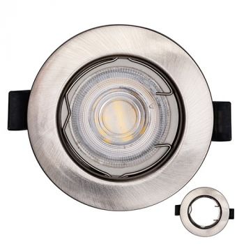 Eurolux D164SC DownLight Polycarbonate 81X40mm Satin Chrome Plated No Lampholder