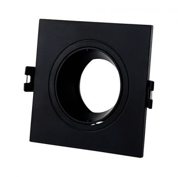 Eurolux D174B Tilt Polycarbonate Square Anti-glare Downlight 93mm Black