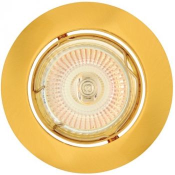 Eurolux D22SB Downlight Aluminium Tilt Curved Rim 12V Satin Brass