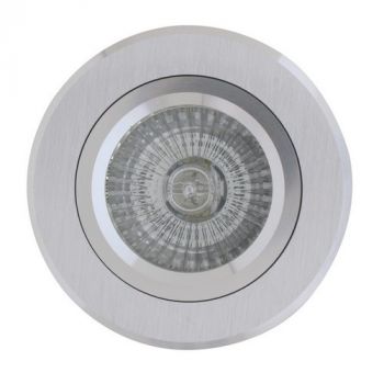 Eurolux D68 Downlight Round Straight CNC Aluminium Brushed Aluminium