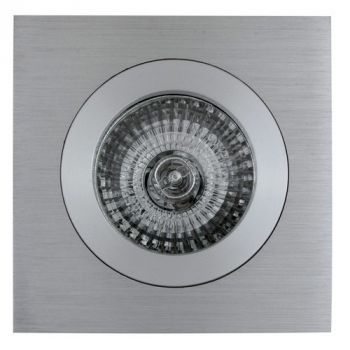 Eurolux D70 Downlight Square Straight CNC Aluminium Brushed Aluminium