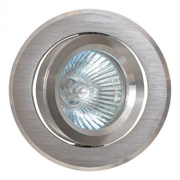 Eurolux D71 Downlight Round Tilt CNC Aluminium Brushed Aluminium
