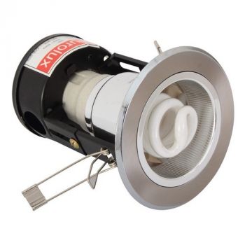 Eurolux WYN-D86 Round Straight Recessed 635mm Downlight Excl 1 x E27 60w GLS Satin Chrome