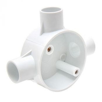 Eurolux EA127 20mm 3 Way Junction Box White