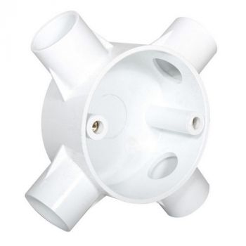 Eurolux EA128 20mm 4 Way Junction Box White