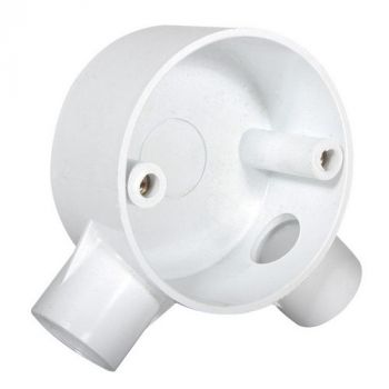 Eurolux EA130 20mm 2 Way Angle Junction Box White