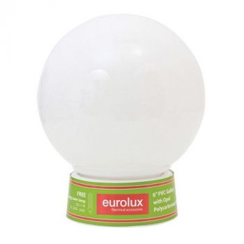 Eurolux EA176 160mm Budget Light Including B22 11W Cool White CFL Lamp White With Opal Bowl