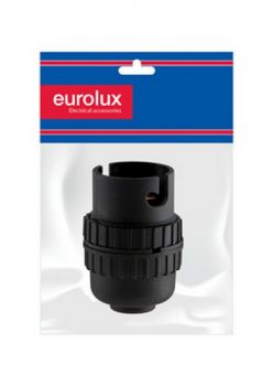 Eurolux EA179BWP Lampholder BC Black 10mm Prepacked