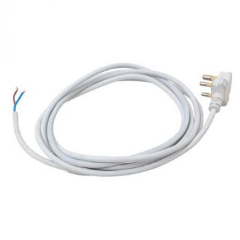 Eurolux EA196 3m Cord set with 5A Plug top White