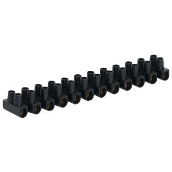 Eurolux EA199 Connector Strip 10Amp Black 12 Way Black