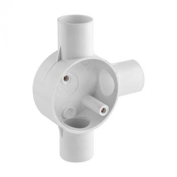 Eurolux EA237 25mm 3 Way Junction Box White