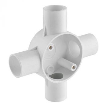 Eurolux EA238 25mm 4 Way Junction Box White