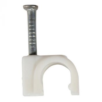 Eurolux EA74 6.0mm Round Cable Clips White
